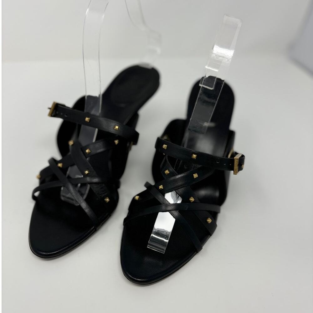 Gucci Women's Black Studded Strappy Heels Size 8 - Picture 11 of 16